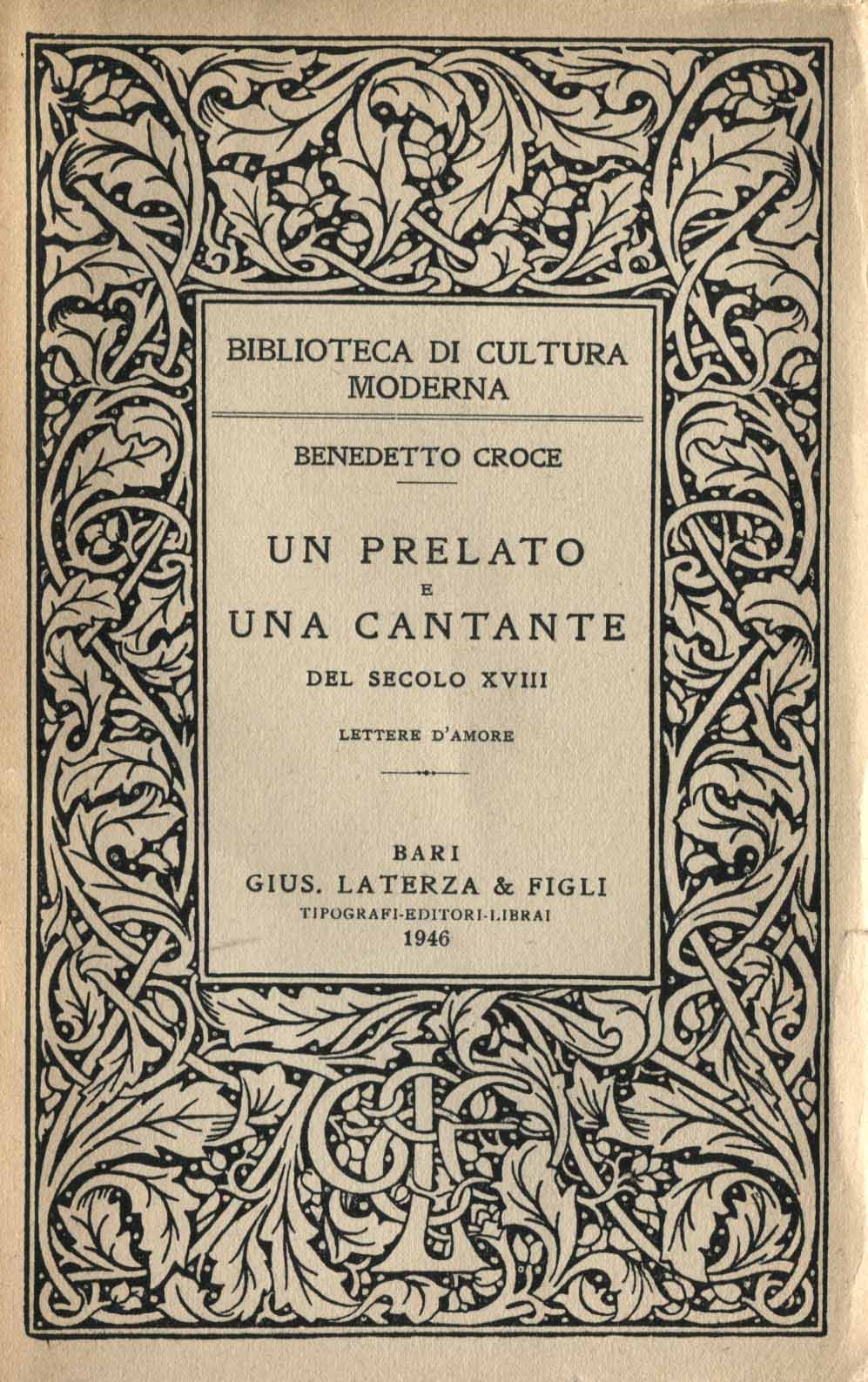 Un prelato e una cantante del secolo XVIII. Lettere d